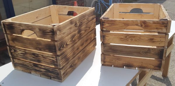 Opbergbox / opbergkist van pallethout - Afbeelding 2