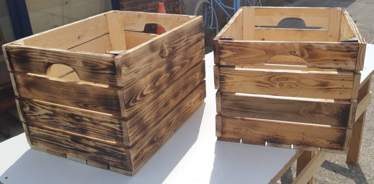 Opbergbox / opbergkist van pallethout - Afbeelding 2