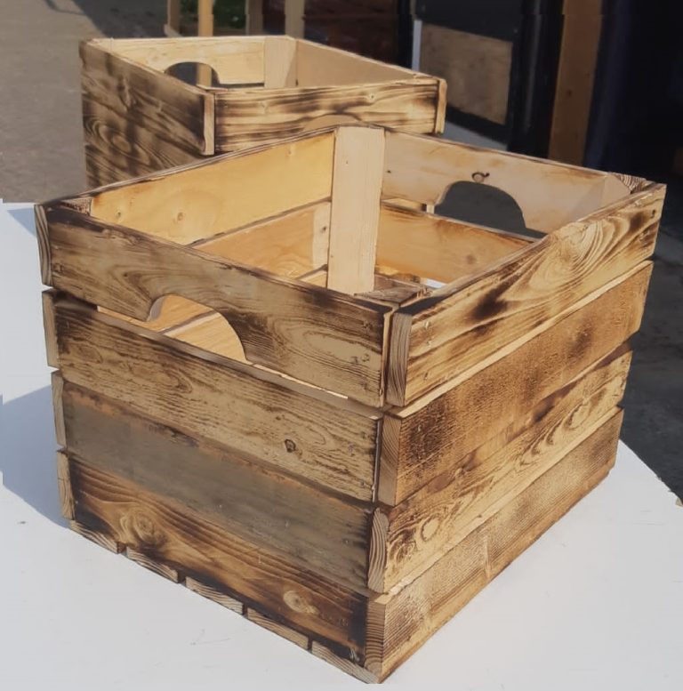 Opbergbox / opbergkist van pallethout - Afbeelding 3
