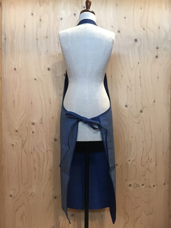 Denim donkere zak Schort - Afbeelding 2