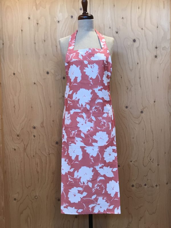 Rood wit bloemen Schort