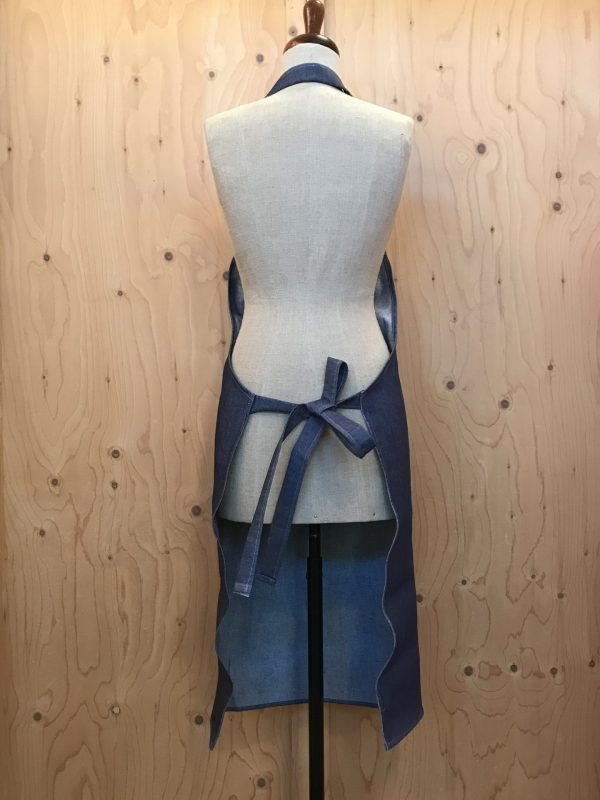 Denim effen Schort - Afbeelding 2