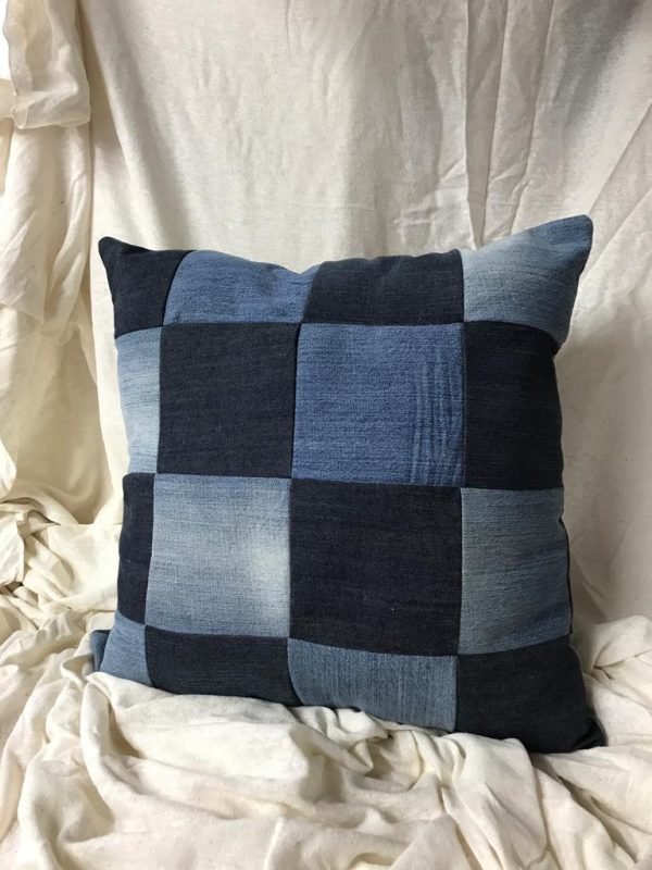 Kussen Denim vlakken - Afbeelding 2