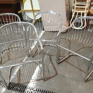 4 Vintage Designer Cantilever Tubular buisvormige stoelen