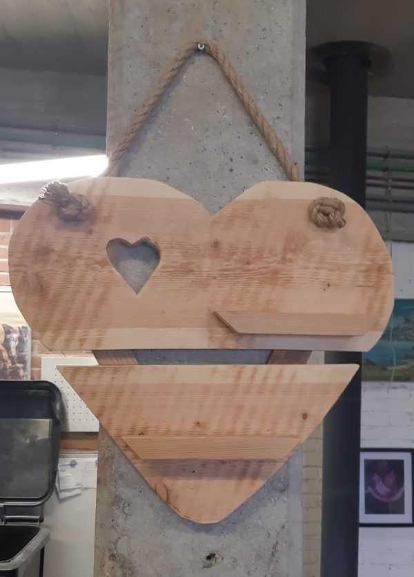 Houten hart - Valentijn Cadeau - Afbeelding 2