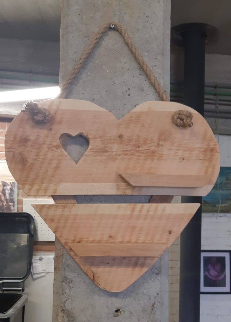 Houten hart - Valentijn Cadeau - Afbeelding 2