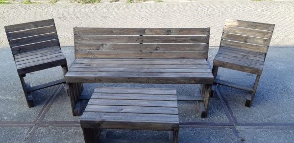 Tuinset voorzien van bank, 2 stoelen en tafel - Afbeelding 5