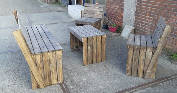 Tuinset voorzien van bank, 2 stoelen en tafel - Afbeelding 6