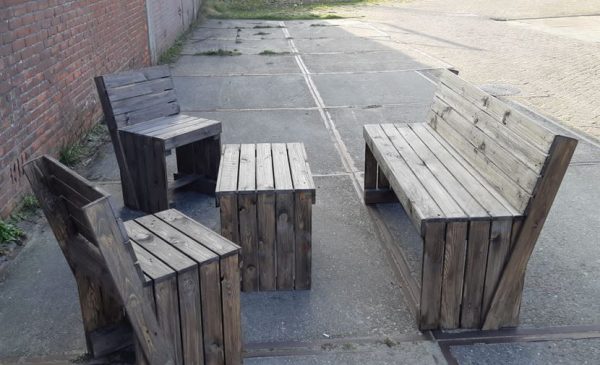 Tuinset voorzien van bank, 2 stoelen en tafel - Afbeelding 7