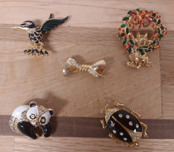 Zeer mooie broches - 5 stuks