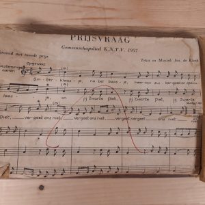 Vintage aandrukplaat Sinterklaasliedje - 1957