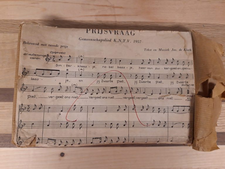 Vintage aandrukplaat Sinterklaasliedje - 1957