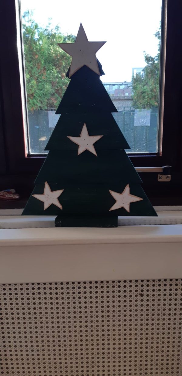 Kerstboompje blank of Kerstboompje Groen & Sterren (middel) - Afbeelding 4