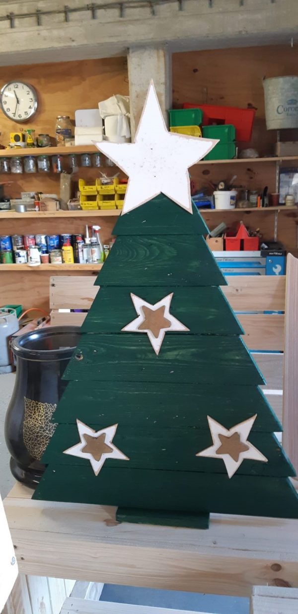 Kerstboompje blank of Kerstboompje Groen & Sterren (middel) - Afbeelding 5