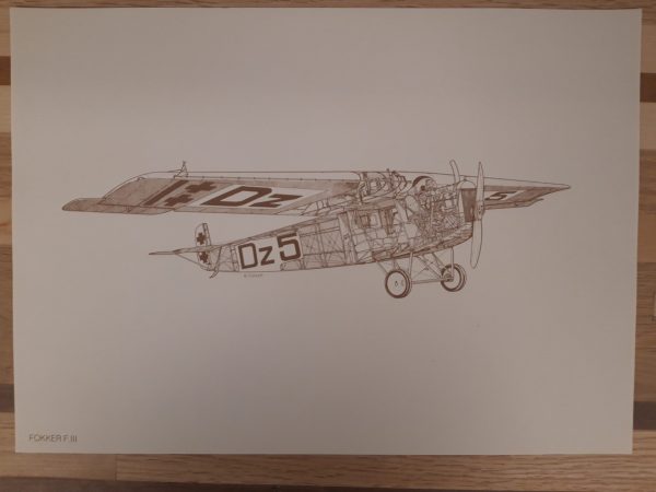 Vintage Fokker Cutaway Portfolio (20 prints) - Afbeelding 9