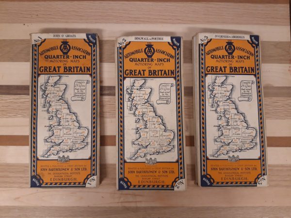 Vintage set opvouwbare Bartholomew's AA-wegenkaarten van Groot-Brittannië - Afbeelding 7