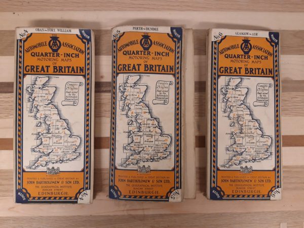 Vintage set opvouwbare Bartholomew's AA-wegenkaarten van Groot-Brittannië - Afbeelding 8