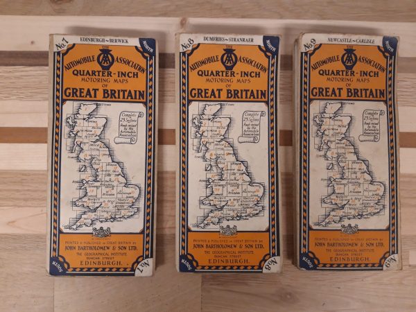 Vintage set opvouwbare Bartholomew's AA-wegenkaarten van Groot-Brittannië - Afbeelding 9