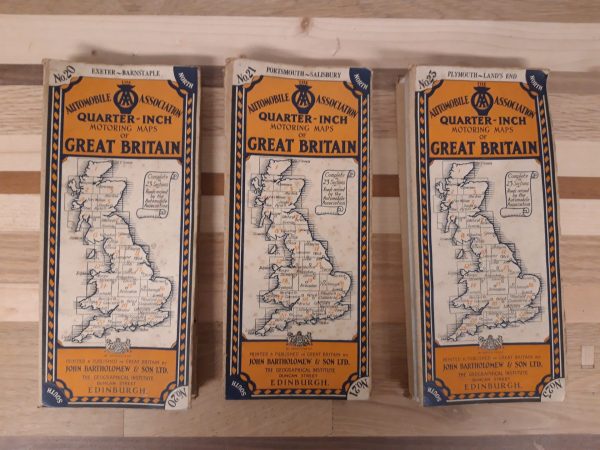 Vintage set opvouwbare Bartholomew's AA-wegenkaarten van Groot-Brittannië - Afbeelding 10