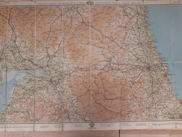 Vintage set opvouwbare Bartholomew's AA-wegenkaarten van Groot-Brittannië - Afbeelding 21