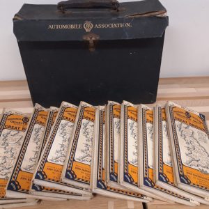 Vintage set opvouwbare Bartholomew's AA-wegenkaarten van Groot-Brittannië