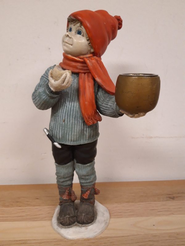 Kerstkinderen, naar Carl Larsson - 2 figuren / kandelaars - Afbeelding 11