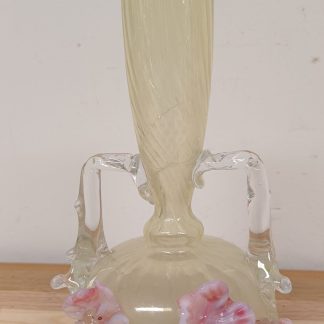 Uranium glass flower Vase Victorian