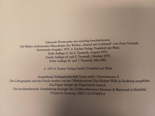 Abend mit Goldrand - Arno Schmidt - Afbeelding 14