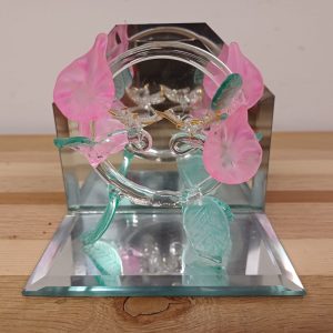 Vintage Uranium Design glazen miniaturen, bloemen en vlinders