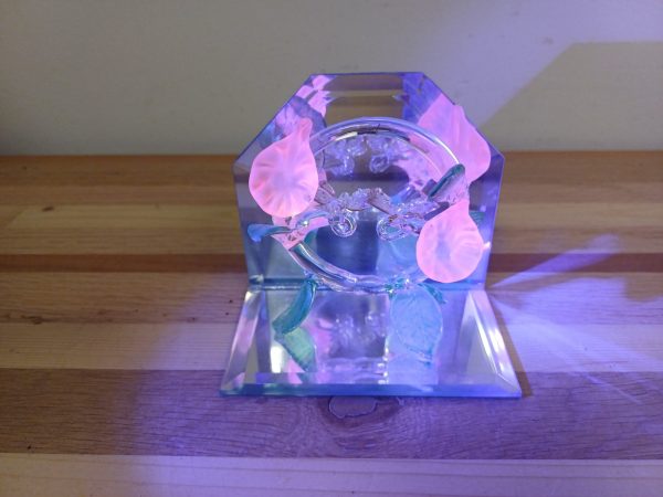 Vintage Uranium Design glazen miniaturen, bloemen en vlinders - Afbeelding 12