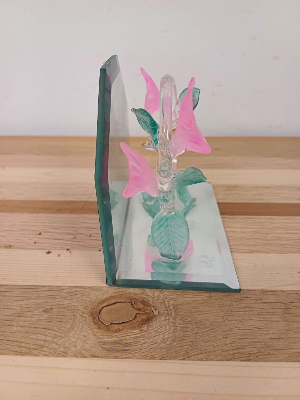 Vintage Uranium Design glazen miniaturen, bloemen en vlinders - Afbeelding 6