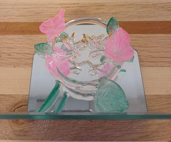 Vintage Uranium Design glazen miniaturen, bloemen en vlinders - Afbeelding 9