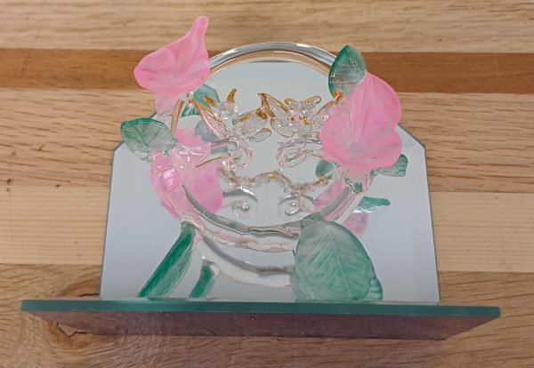 Vintage Uranium Design glazen miniaturen, bloemen en vlinders - Afbeelding 10