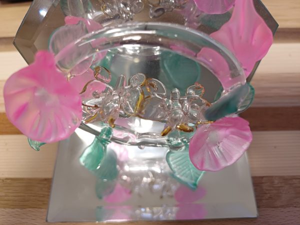 Vintage Uranium Design glazen miniaturen, bloemen en vlinders - Afbeelding 8