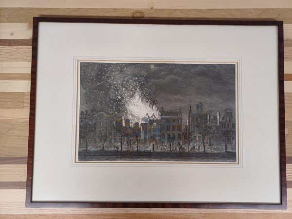 Print van Cornelis Bogerts - Brand Schouwburg Amsterdam