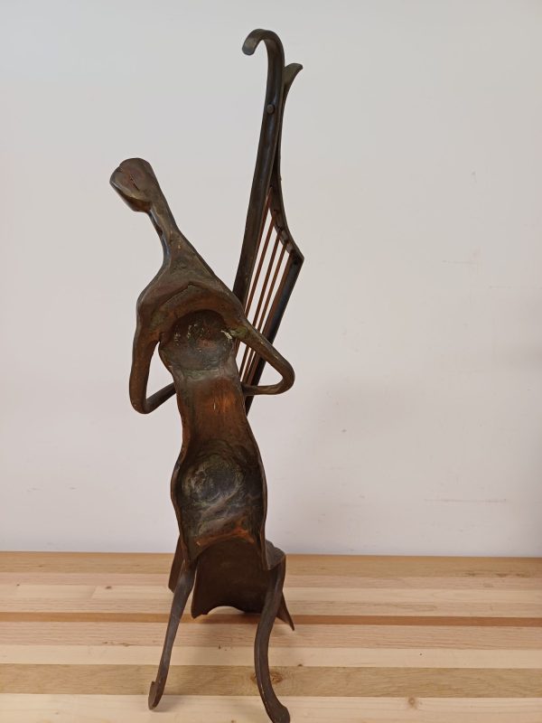 Bronzen beeld - vrouw met harp - Afbeelding 11