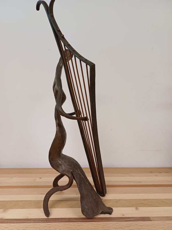 Bronzen beeld - vrouw met harp - Afbeelding 12