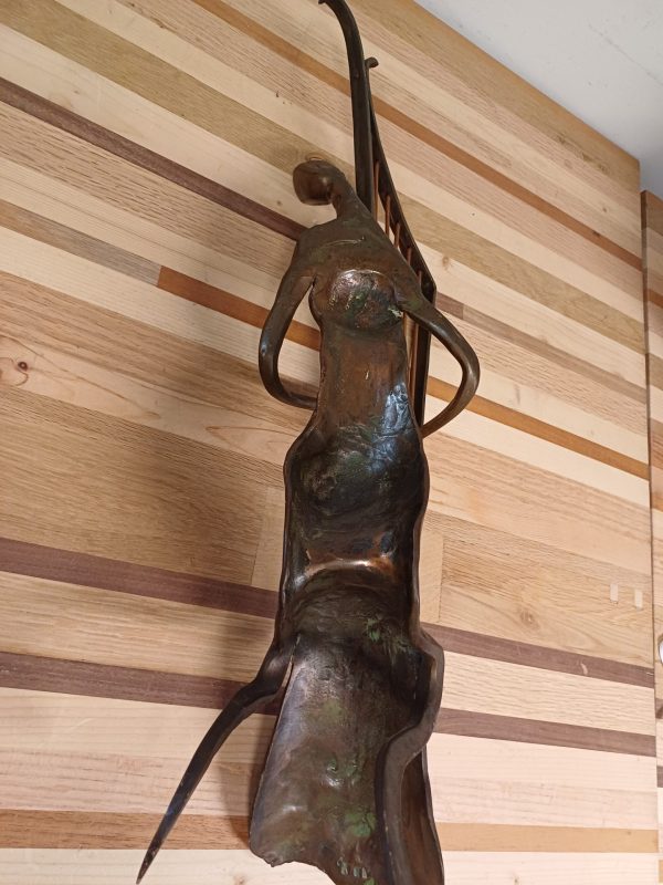 Bronzen beeld - vrouw met harp - Afbeelding 14