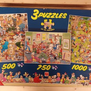 Jan van Haasteren - 3 in 1 puzzel doos & 3 poster