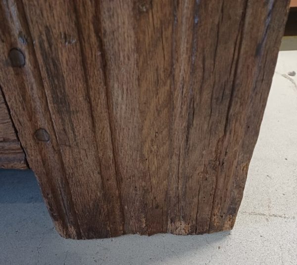 Antieke 17de Eeuwse Grote Houten Kist - dekenkist - Afbeelding 2