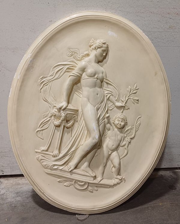 Groot ovaal reliëfschilderij "Aphrodite" - Afbeelding 5