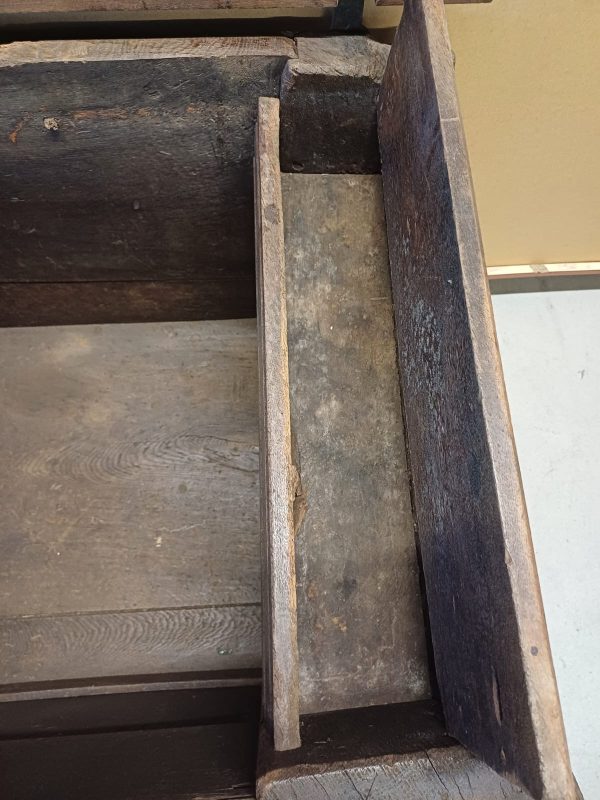Antieke 17de Eeuwse Grote Houten Kist - dekenkist - Afbeelding 3