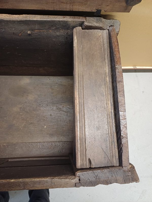 Antieke 17de Eeuwse Grote Houten Kist - dekenkist - Afbeelding 7