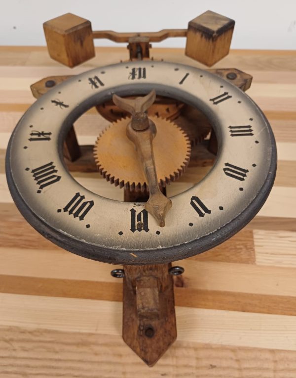 Vintage Buco 1320 houten Foliot wandklok - Baumann - Afbeelding 7