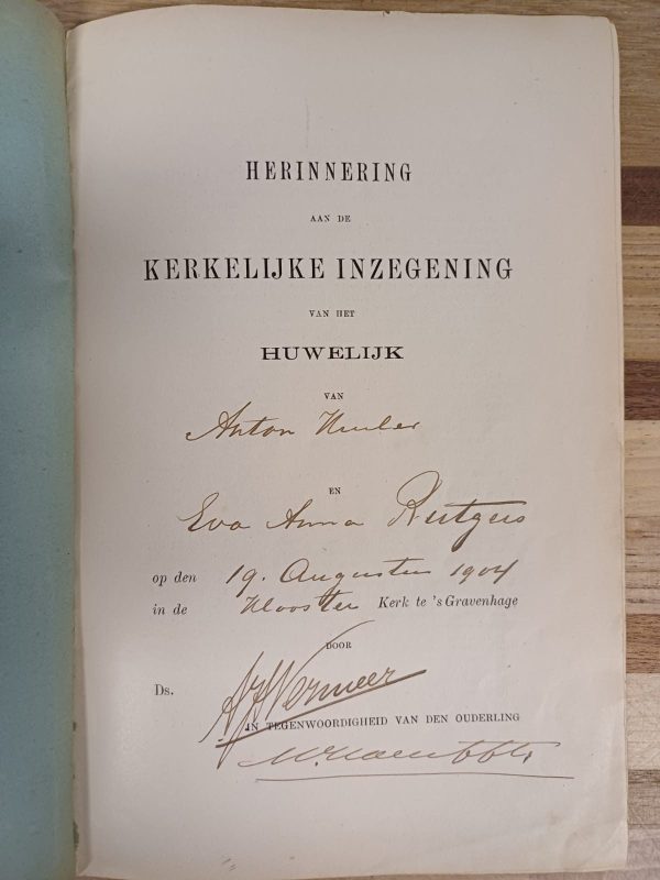 Huwelijks Bijbel 1904 - uitgereikt aan ..... bij de inzegening van hun huwelijk - Afbeelding 5