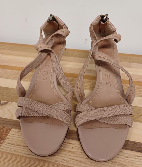 Burberry Leather Pleated Strappy - Maat 39