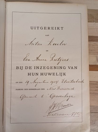 Huwelijks Bijbel 1904 - uitgereikt aan ..... bij de inzegening van hun huwelijk - Afbeelding 14