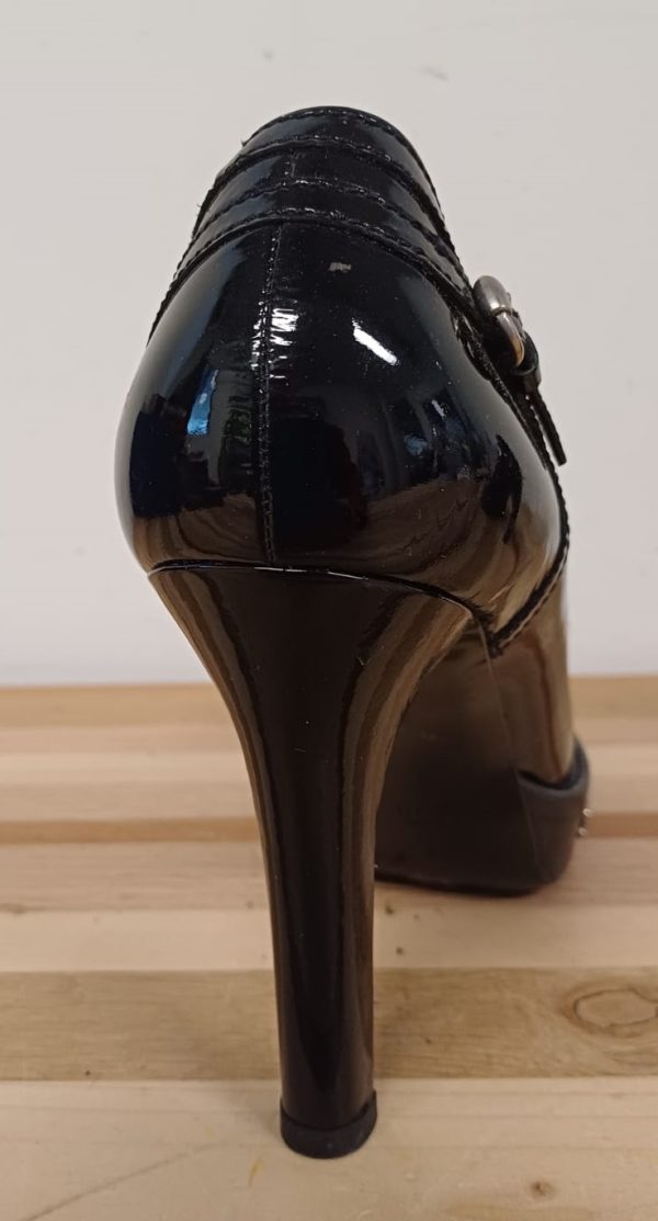 Gucci zwarte lakleren plateau pumps - maat 38C - Afbeelding 10