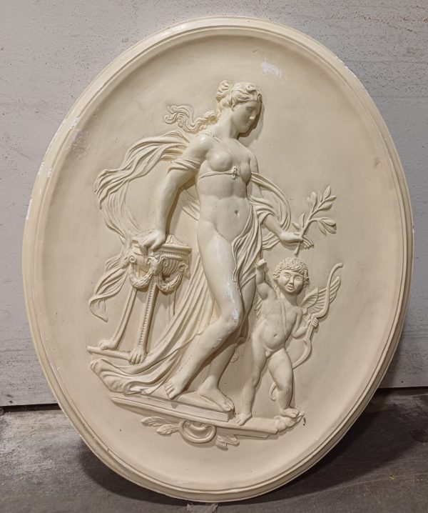 Groot ovaal reliëfschilderij "Aphrodite" - Afbeelding 8