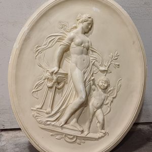 Groot ovaal reliëfschilderij "Aphrodite"